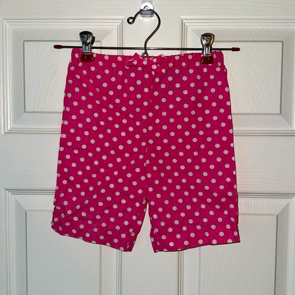 Basic Editions Pink & White polkadot crop pants - 18mo size